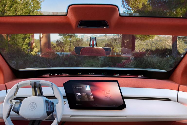 Blink ins Interieur durch die Windschutzscheibe